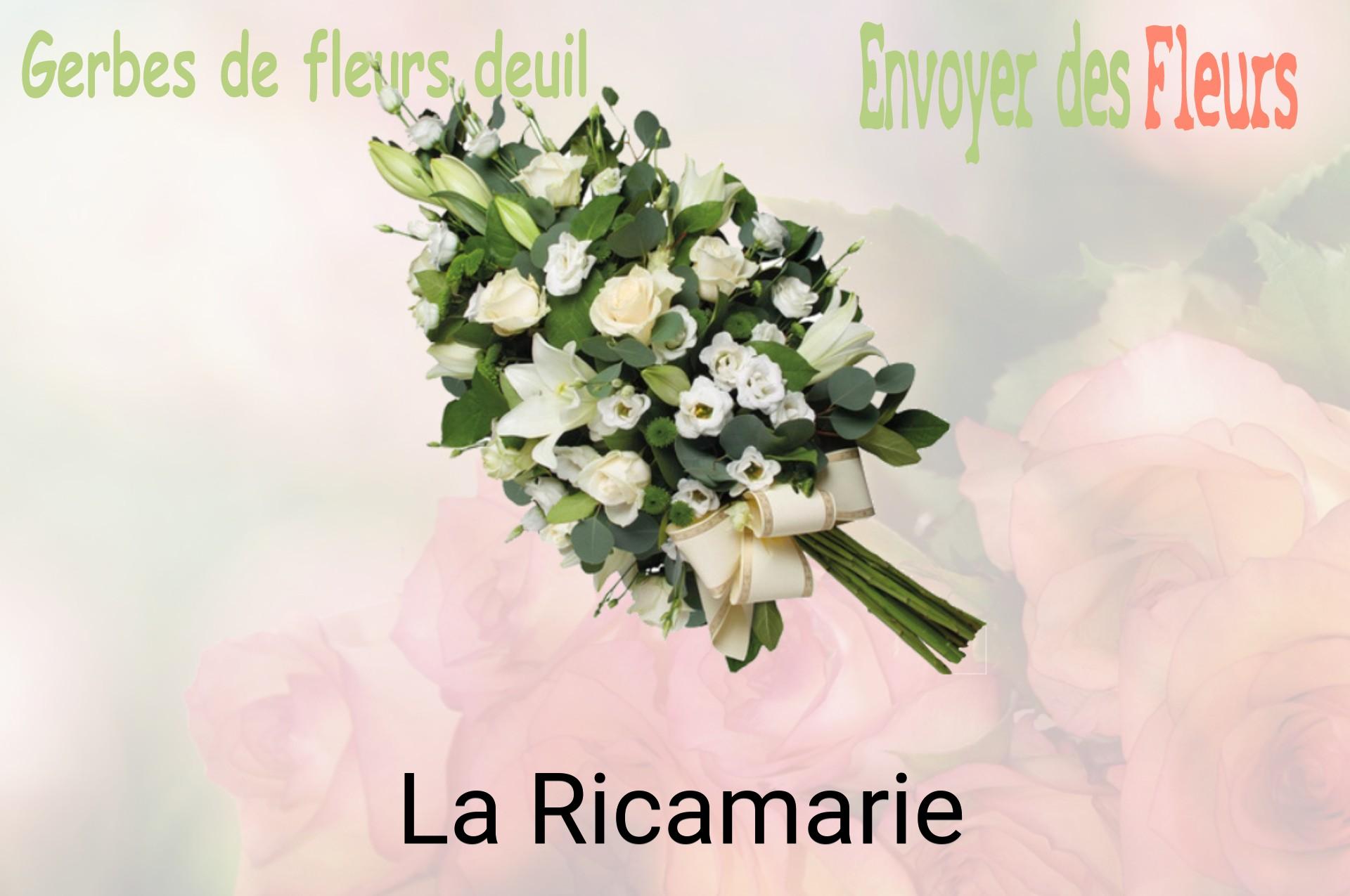 Gerbe de fleurs de deuil livrée à La Ricamarie